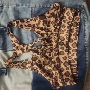 Cheetah print sports bra